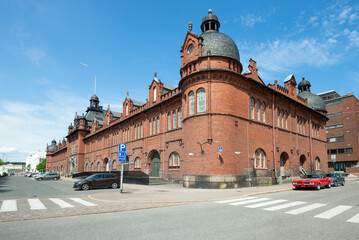 Ancient customs building on a sunny June day. Helsinki, Finland