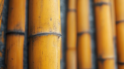 Golden Bamboo Stalks Close Up Texture