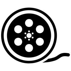 Film Reel Icon For Design Element