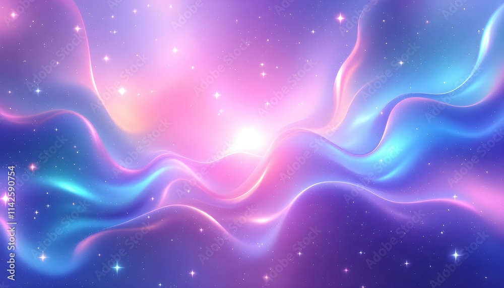 Poster abstract soft blue wave background. 3d blue background with blue lines curved wavy sparkle with copy