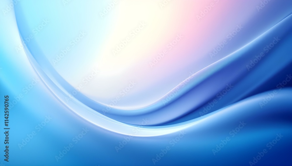 Poster abstract soft blue wave background. 3d blue background with blue lines curved wavy sparkle with copy