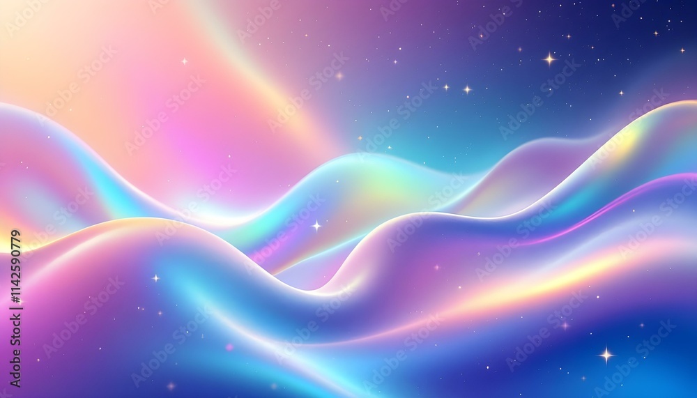 Poster abstract soft blue wave background. 3d blue background with blue lines curved wavy sparkle with copy