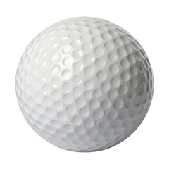 Close-Up of a White Golf Ball isolated on transparent background cutout, Png, Cutout