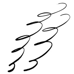 Hand drawn line  line doodle  curve  spiral line