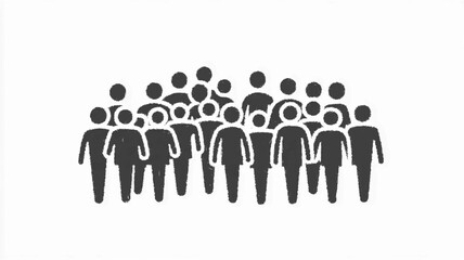 People crowd icons representing groups, communities, and teams for various uses. Vector icon 