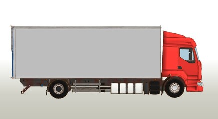 truck sketch graphic symbol 3d illustration