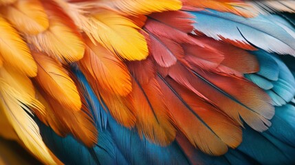 Fototapeta premium Vibrant Rooster Feathers on White Background