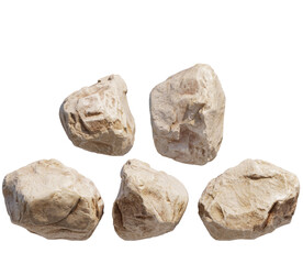 boulder limestone isolated on transparant background. 3d illustration © imaginerender