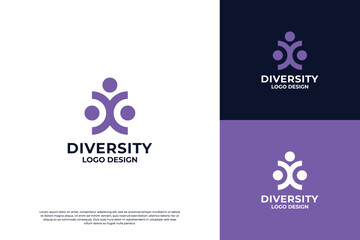 Abstract success people logo design