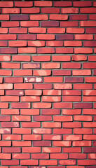 Fototapeta premium Old red brick wall background or wallpaper, origami. isolated with white highlights
