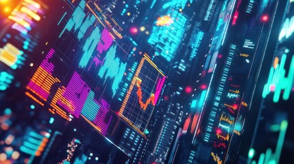 Obraz premium Abstract Futuristic Technology Digital Data