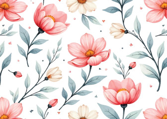 seamless pattern with flowers