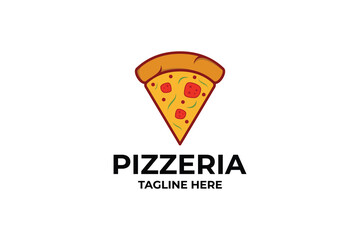 Simple Pizza Slice Logo Design