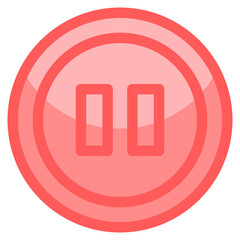 Pause Button Icon For Design Element