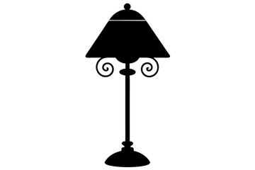 a stylish lamp silhouette vector illustration