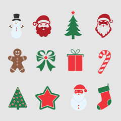 Simple Christmas icon design vector illustration