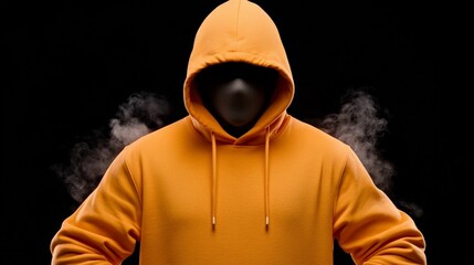 Mysterious Figure in Orange Hoodie 
