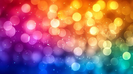 Obraz premium Abstract Rainbow Bokeh Background with Sparkling Lights