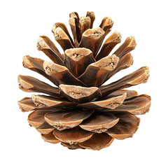 Close-up of a pine cone isolated on PNG cutout background.