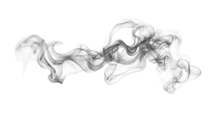 Black smoke, transparent background