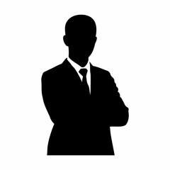 Men Suits silhouette. Flat image