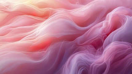 Obraz premium Soft flowing pastel pink and blush waves create serene atmosphere
