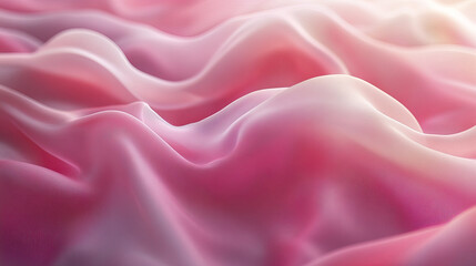 Obraz premium Soft flowing fabric in pastel pink and blush tones creates serene atmosphere