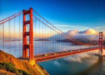 Fototapeta premium Golden Gate Bridge Red Color History Paint Facts - Iconic San Francisco Landmark