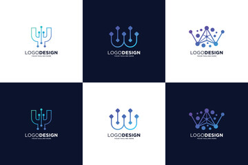 Letter W Connect Logo Design