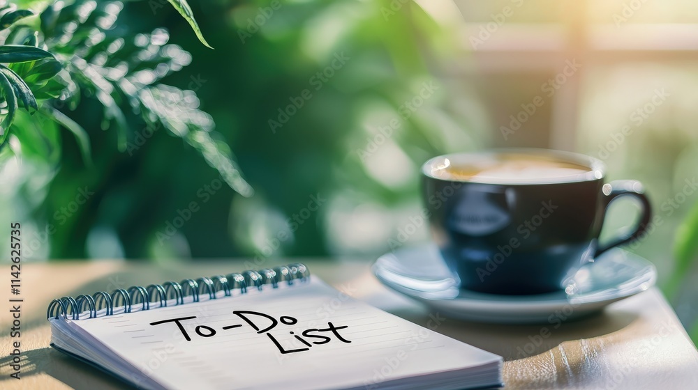 Poster A stack of neatly arranged note paper with a 