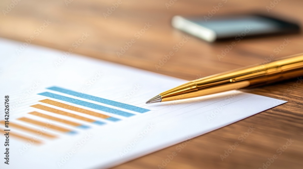 Aufkleber a professional setting with a blank report card template ready for academic editing