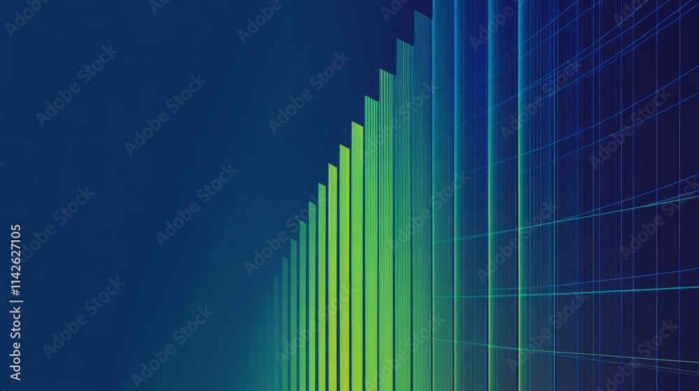 Poster Abstract Technology Background with Colorful Graph Lines and Patterns