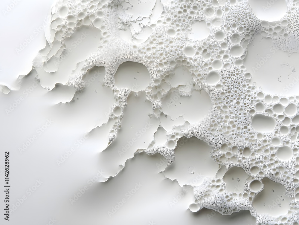 Fototapete abstract close-up of creamy bubbles and foam on a smooth surface creating a textured background idea