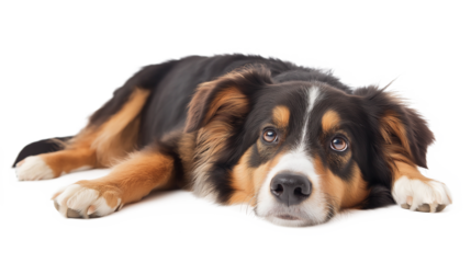 Australian Shepherd dog isolated on white background