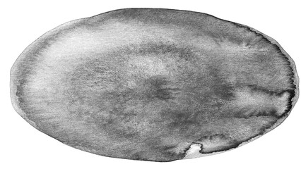 Ink wash texture. Abstract black ink. Watercolor illustration with transparent background.