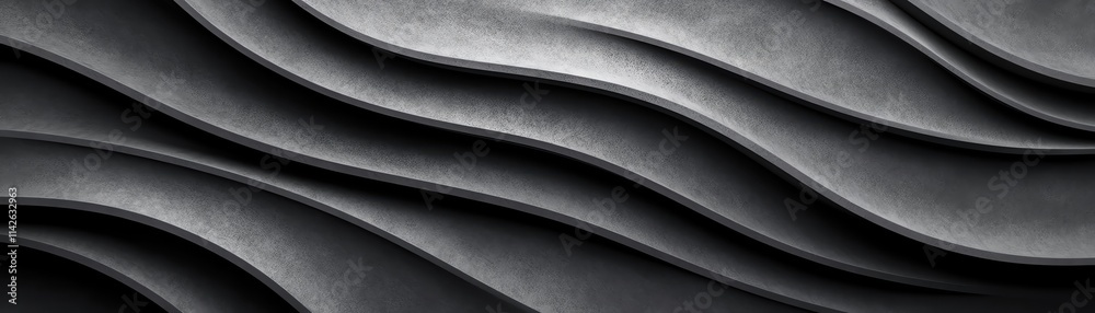 Poster abstract wavy lines in black create a visually striking texture for design projects.