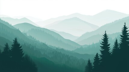 Fototapeta premium Serene Abstract Wallpaper with Gradient Transitioning Green Tones in Nature