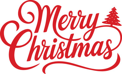 Merry  Christmas Typography Text vector Style illustration