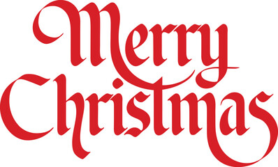 Merry Christmas Calligraphy Text vector illustration
