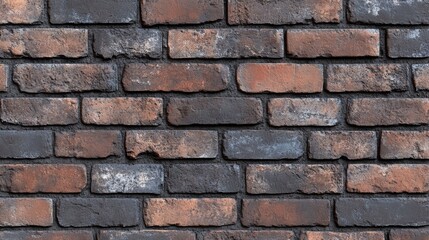 Obraz premium Dark and Light Brown Brick Wall Texture