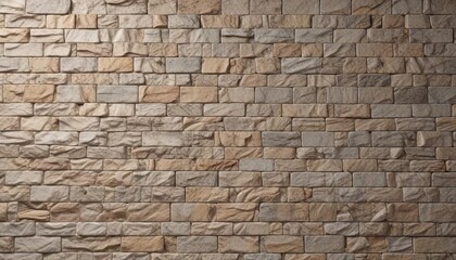 Fototapeta premium Natural stone-inspired ceramic brick tile wall, brick, warm, design
