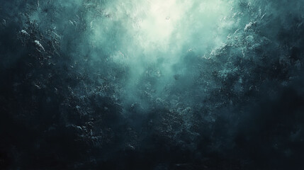 Obraz premium Deep marine water transitioning from teal to deep blue, creating serene atmosphere