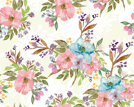 Beautiful watercolour floral pattern design