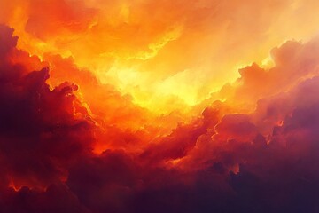 Naklejka premium Vibrant Warm Colors Create Stunning Abstract Wallpaper Design