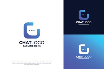 Letter C chat logo design inspiration