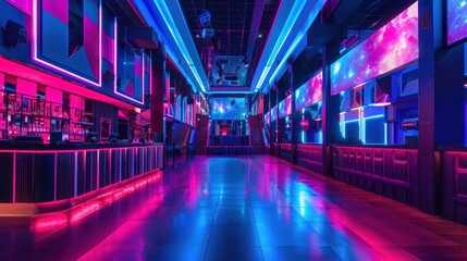 Neon Nightclub Interior