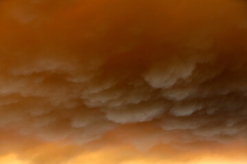 RED SUNLIGHT - COVERED BY FIRE SMOKE AROUND THE PORTUGAL