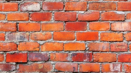 Obraz premium A textured wall of old red bricks