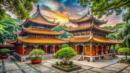 Obraz premium Guangzhou Six Banyan Temple Documentary Photography: Ancient Architecture, Religious History, Cultural Heritage, China