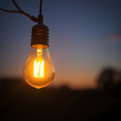 light bulb in the dark